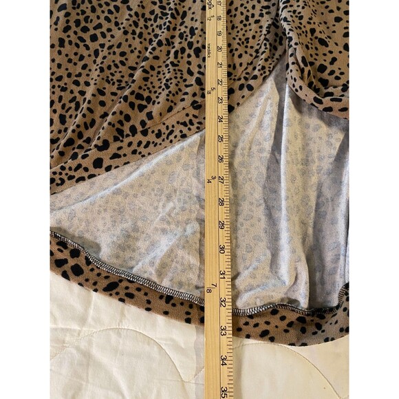 Cream n Sugar Women's XL Leopard Print Open Front Sweater Cardigan - Picture 10 of 10